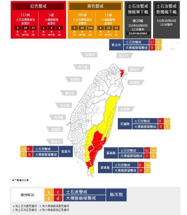 （圖取自土石流及大規模崩塌防災資訊網）