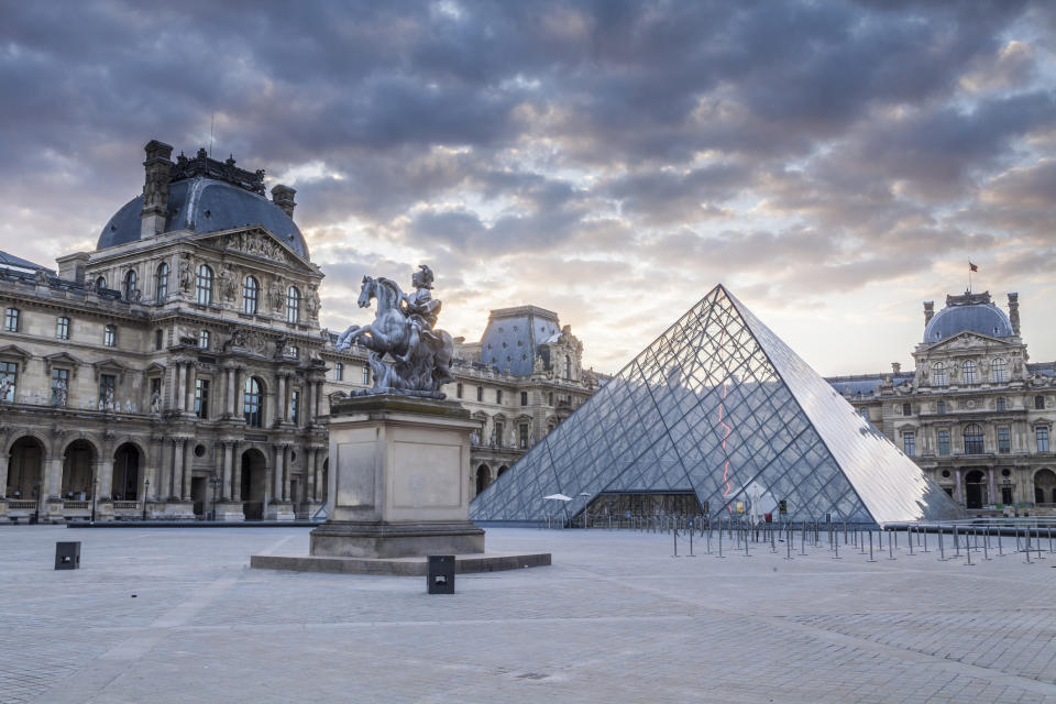 The outside of the Louvre in Paris