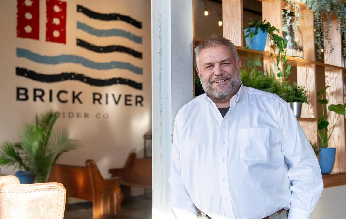 Russ John, founder and owner of Brick River Cider Co