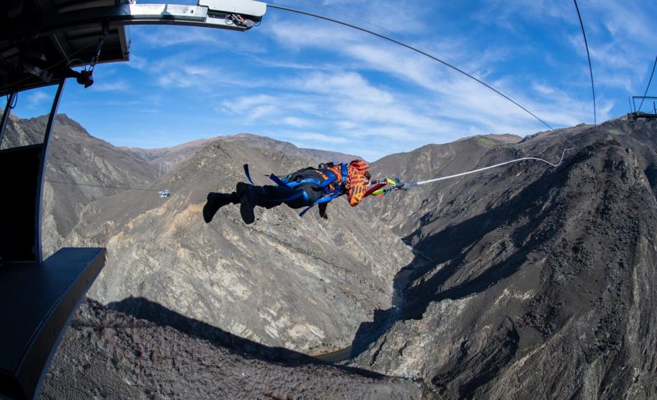 Located near <span>Nevis Valley near Queenstown, New Zealand is the insane new Nevis Catapult experience. </span>Source: Supplied