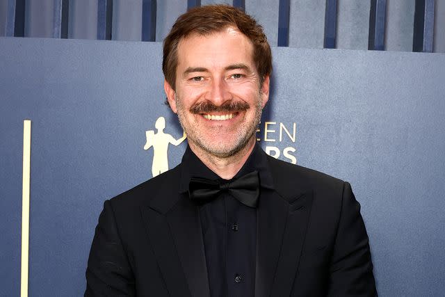 <p>Frazer Harrison/Getty Images</p> Mark Duplass at the 2024 SAG Awards