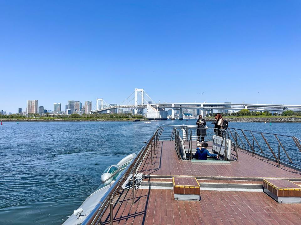 A view of the deck on Tokyo's water bus.