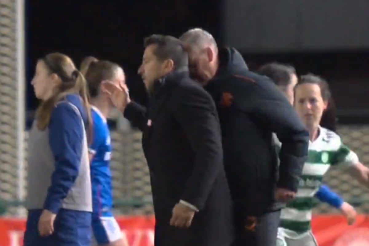 Shocking: Fran Alonso appears to be headbutted by Craig McPherson (Sky Sports)