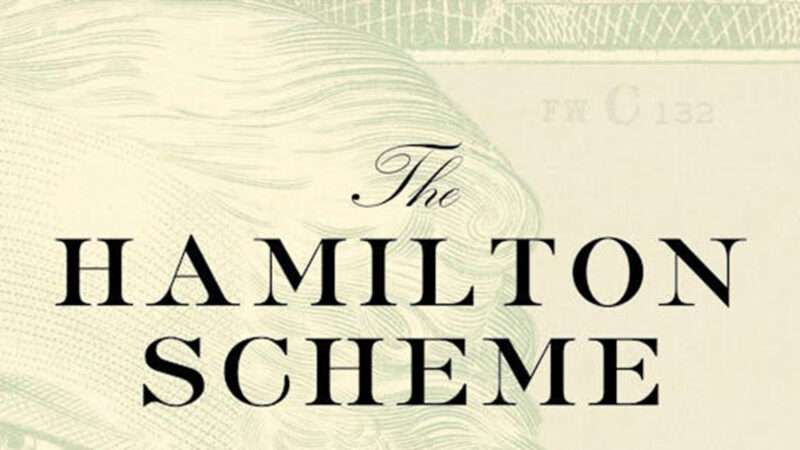 A portion of the cover art for the book 'The Hamilton Scheme'