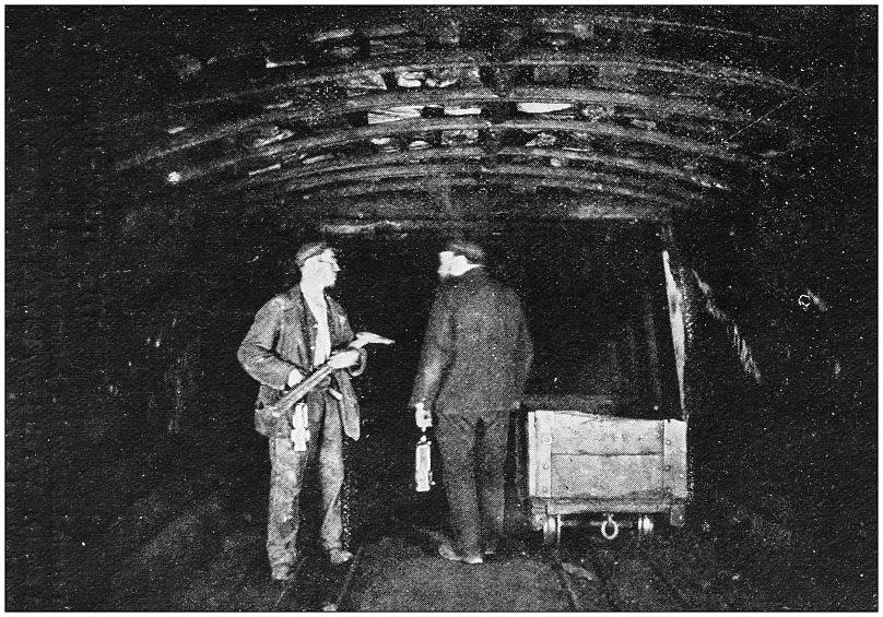 Inside a coal mine in the English midlands.