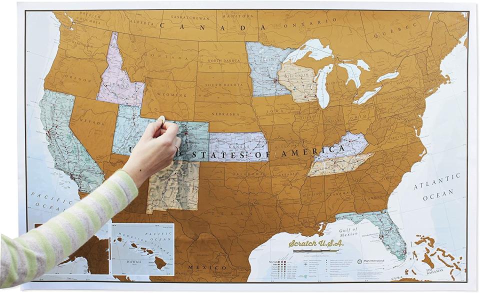 Maps International Scratch Off Map of The US, best retirement gifts