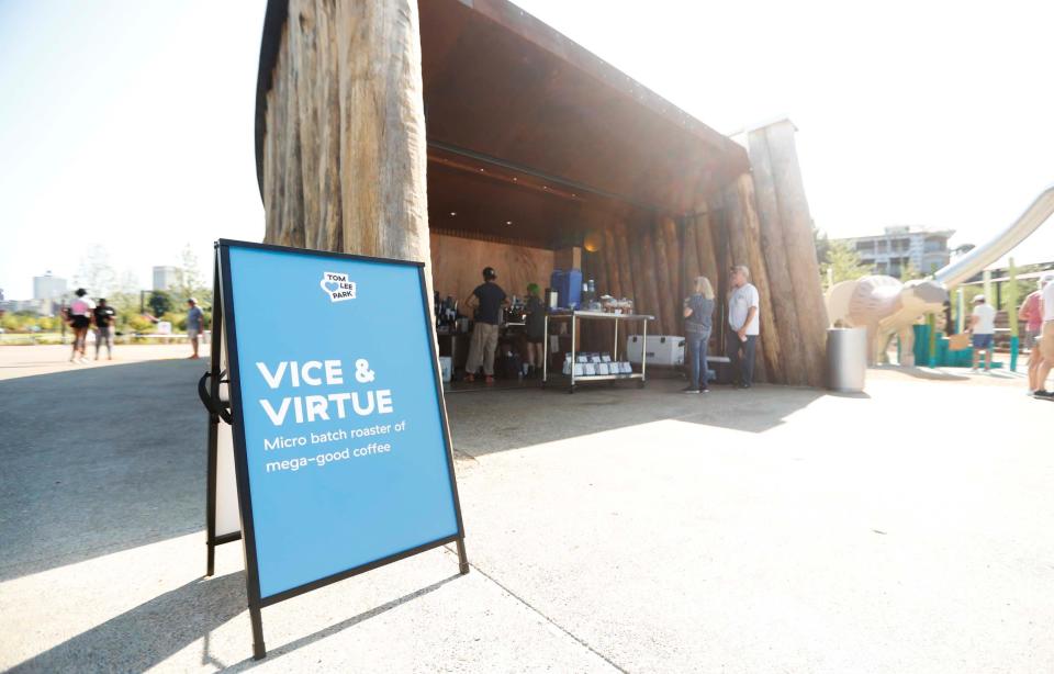 Vice & Virtue is among the new food offerings at the overhauled Tom Lee Park in Downtown Memphis. It is show on Sept. 4, 2023.