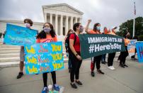 DACA students celebrate after the U.S. Supreme Court rejects President Donald Trump's bid to end legal protections for young immigrants in June 2020.