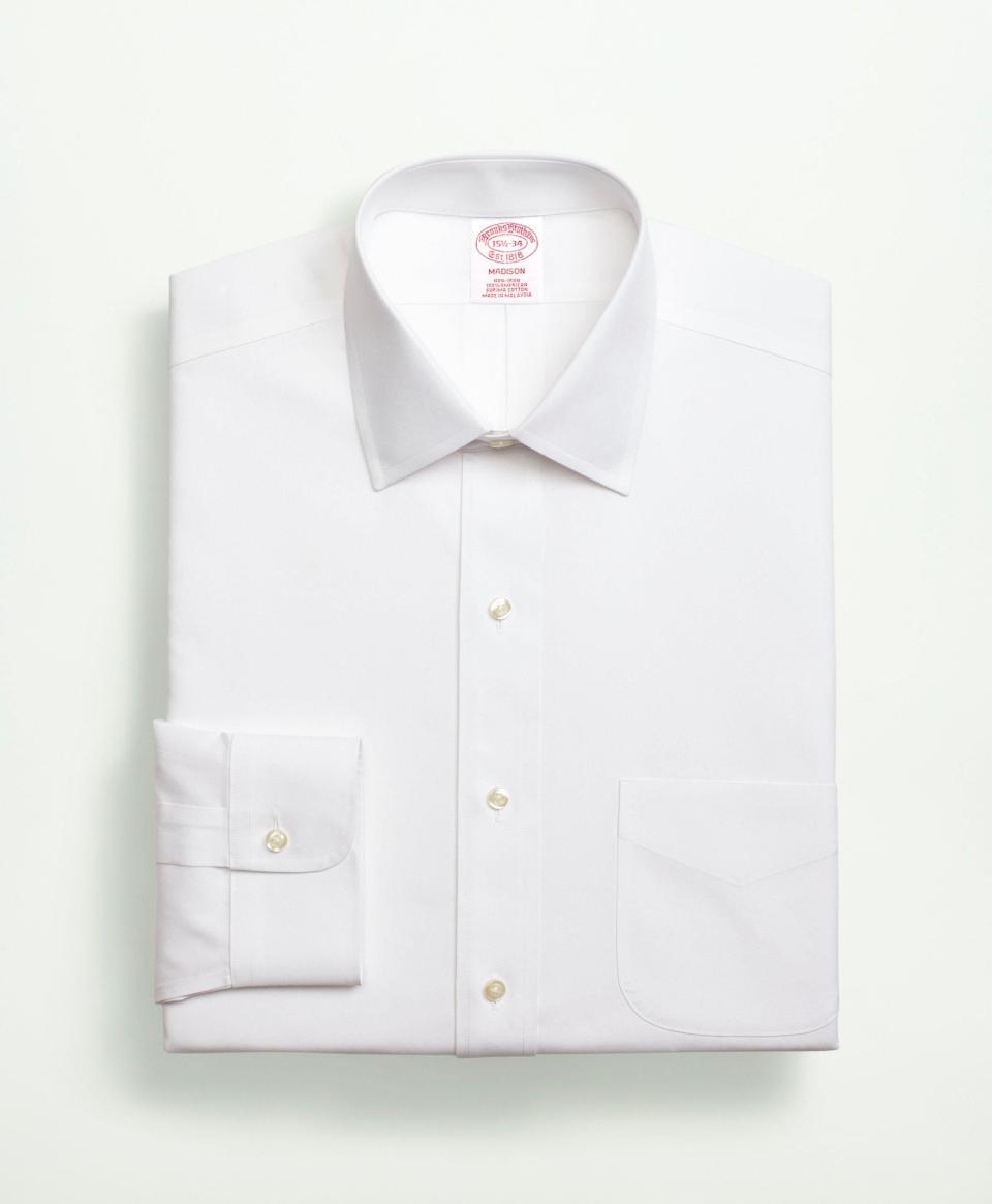 <p><a href="https://go.redirectingat.com?id=74968X1596630&url=https%3A%2F%2Fwww.brooksbrothers.com%2Fstretch-supima%25C2%25AE-cotton-non-iron-pinpoint-oxford-ainsley-collar-dress-shirt%2FME04469.html&sref=https%3A%2F%2Fwww.esquire.com%2Fstyle%2Fmens-fashion%2Fg39713810%2Fbest-white-dress-shirts-for-men%2F" rel="nofollow noopener" target="_blank" data-ylk="slk:Shop Now;elm:context_link;itc:0;sec:content-canvas" class="link ">Shop Now</a></p><p>Non-Iron Pinpoint Oxford Ainsley Collar Dress Shirt </p><p>brooksbrothers.com</p><p>$118.00</p>