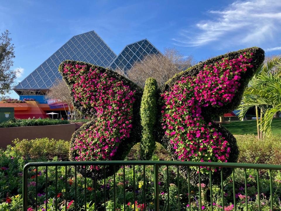 Butterflies, both the real winged wonders and the topiary type, abound at the EPCOT International Flower & Garden Festival.