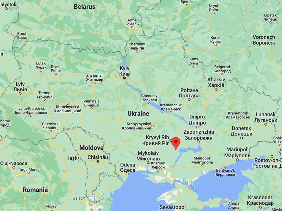 Location of Velyka Kostromka, in the Dnipropetrovsk region (Google Maps)