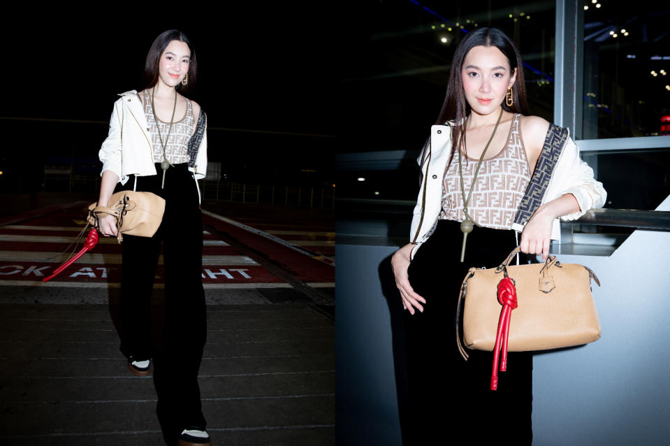 女星機場愛用包：Bella Ranee Campen手提 Fendi By The Way Selleria！圖片來源： FENDI