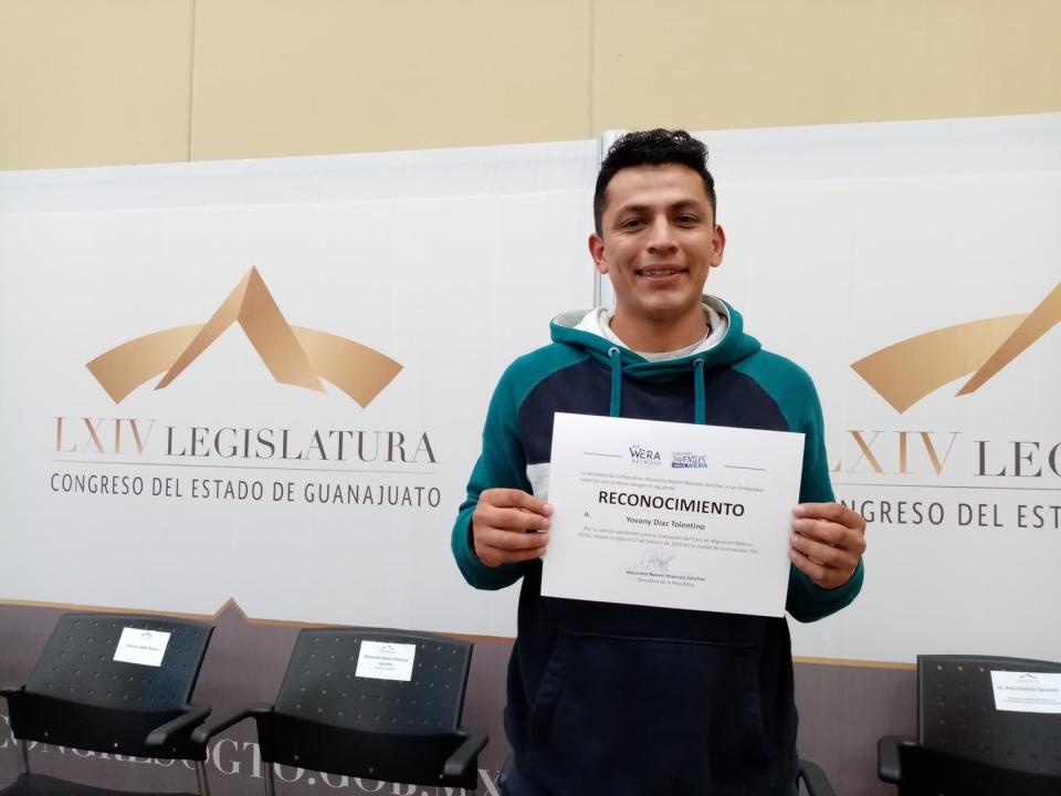 Yovany Diaz Tolentino, is a former DACA recipient, who now lives in San Miguel, Mexico. He left the United States in 2015 after not being able to afford to pay for college or his DACA renewal. He graduated last month in Mexico with a teaching degree.