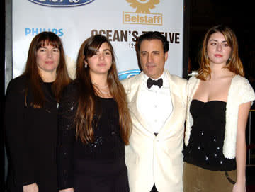 Andy Garcia and family at the Hollywood premiere of Warner Bros. Ocean's Twelve