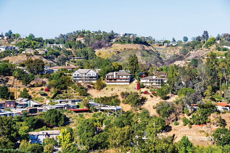 Hillside homes in Bel-Air, one of the wealthiest enclaves in the country.