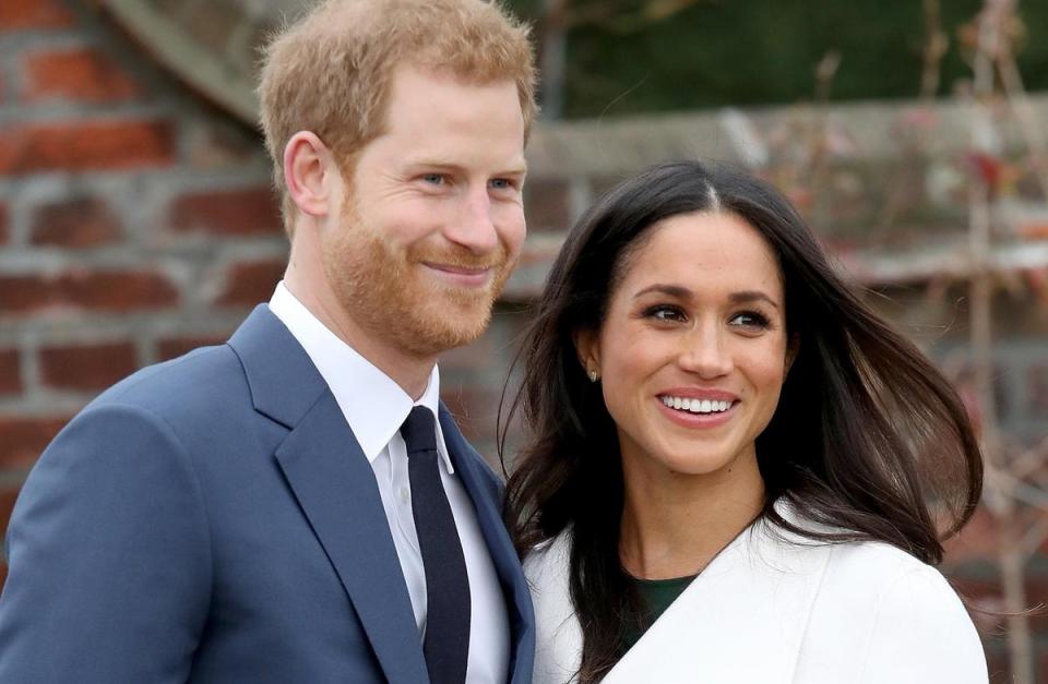 Harry and Meghan on the day they announced their engagament in 2018 (Getty Images)