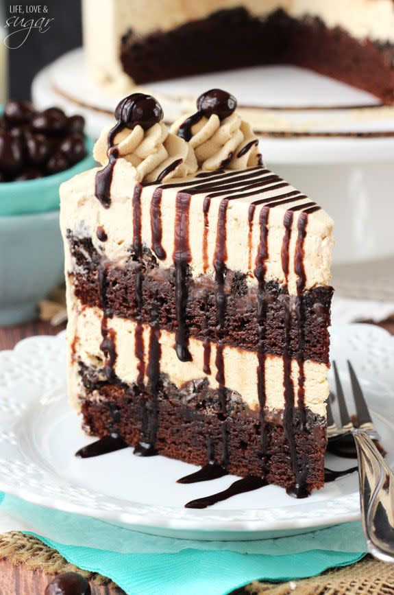 Mocha Brownie Ice Cream Cake