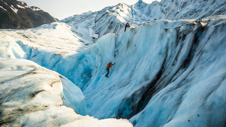 <span class="article__caption">Ice climbing on Exit Glacier, Kenai National Park, in June</span> (Photo: Erin Phillips)