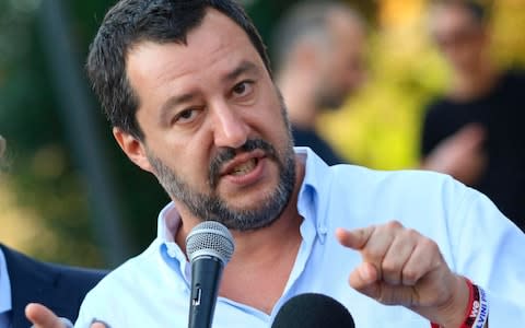 Interior minister Matteo Salvini has suggested that vaccinations can be 'dangerous' - Credit: Daniele Mosna/Ansa