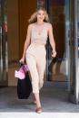 <p>Gigi Hadid is like the 2017 version of Cinderella, but instead of mice sewing her a ball gown, a team of spiders spun this delicate mesh top for her. At any rate, the spiders did a great job and this outfit is crazy cute. </p>