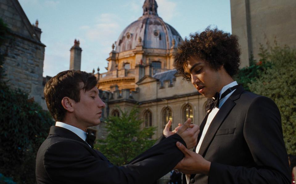 Barry Keoghan and Archie Madekwe in Saltburn