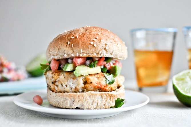 <strong>Get the <a href="http://www.howsweeteats.com/2012/05/tilapia-burgers-with-watermelon-salsa-avocado/" target="_blank">Tilapia Burgers recipe</a> by How Sweet It Is</strong>