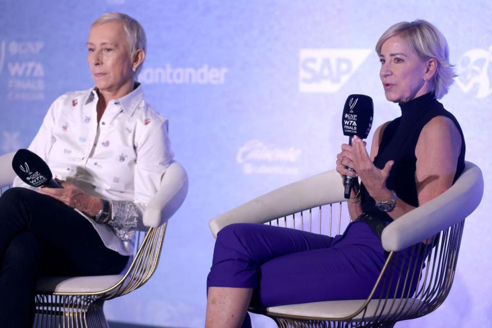 Martina Navratilova and Chris Evert criticised staging the WTA Finals in Saudi Arabia (Getty)