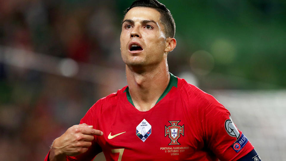 Cristiano Ronaldo, pictured here in action for Portugal in the Nations League.