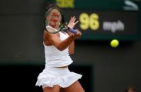 USA's Madison Keys in action during her quarter final match Mandatory Credit: Action Images / Andrew Couldridge Livepic EDITORIAL USE ONLY.