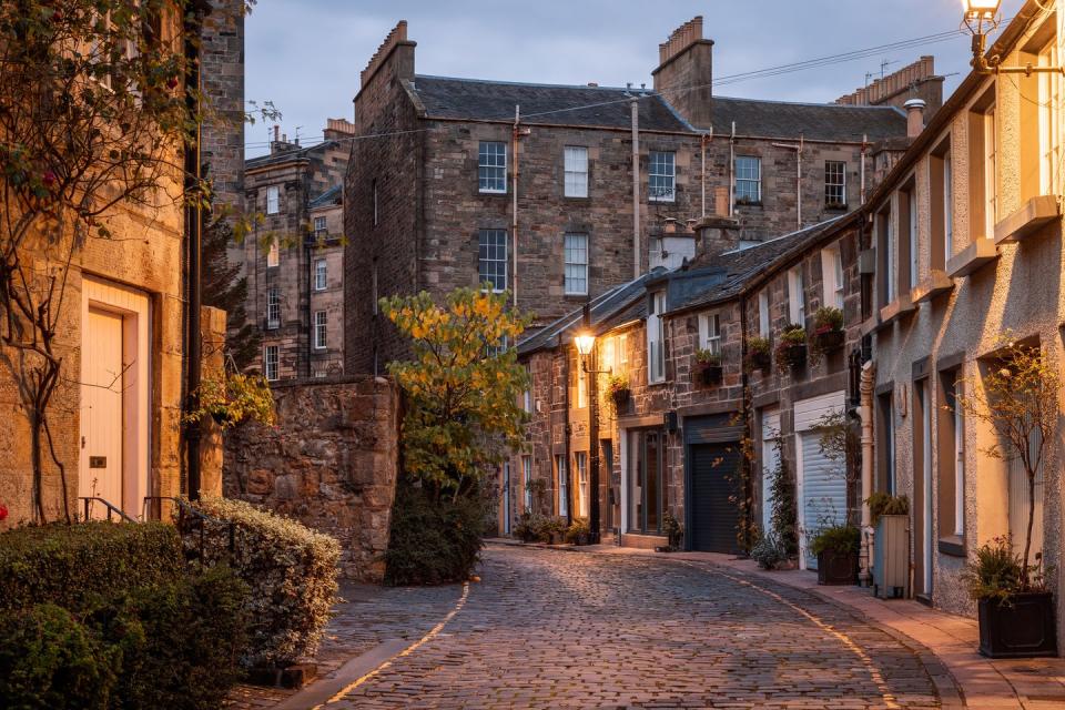 early morning, circus lane, edinburgh, lothian, scotland