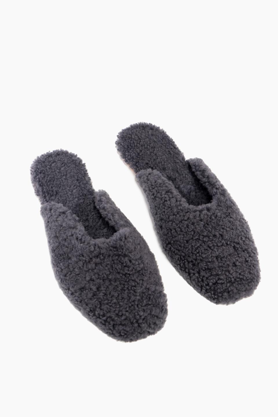 Shearling slippers, £310, Sleeper