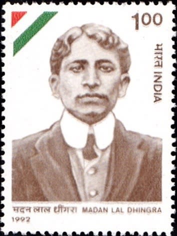 At his trial, Dhingra claimed that he had murdered Curzon-Wyllie as a patriotic act and in revenge for the inhumane killings of Indians by the British Government in India. Photo by India Post, Government of India 