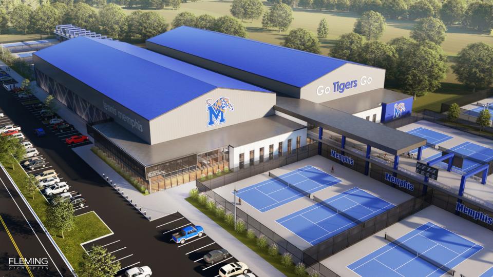 Renderings of the announced $19 million expansion of Leftwich Tennis Center.