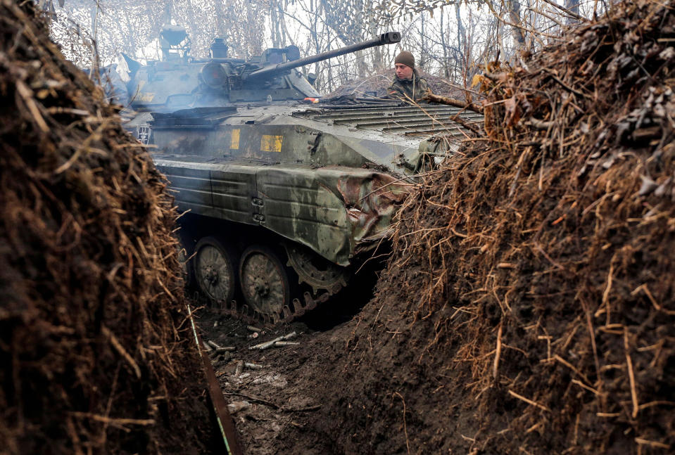Image: A Ukrainian armored personal carrier (Anatolii Stepanov / AFP - Getty Images file)