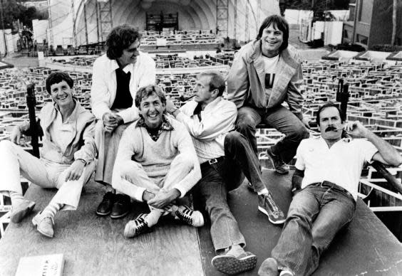 From left to right: Michael Palin, Terry Jones, Eric Idle, Graham Chapman, Terry Gilliam and John Cleese in 1982 (Getty)