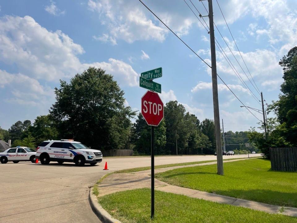 Suspicious package found at the intersection of Colquitt Road and Amity Way.