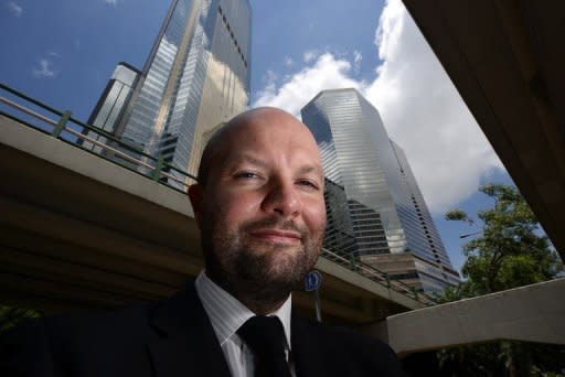 Magnus Renfrew, Fair Director for the Hong Kong International Art Fair, poses for a photo in Hong Kong, on May 10. Asia's premier art fair opens on May 17, bringing artists, collectors and dealers from around the world to a city who's booming market illustrates a shift of wealth from West to East