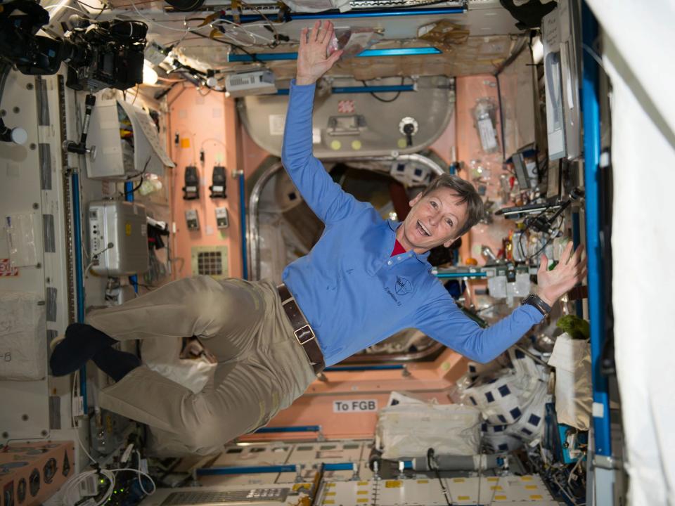 Astronaut Peggy Whitson in the ISS