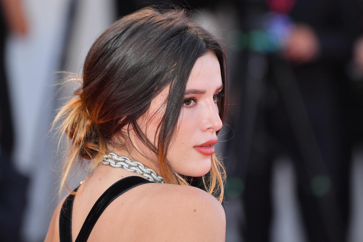 22-year-old Bella Thorne wowed on the Venice Film Festival red carpet on Saturday [Photo: Getty Images]