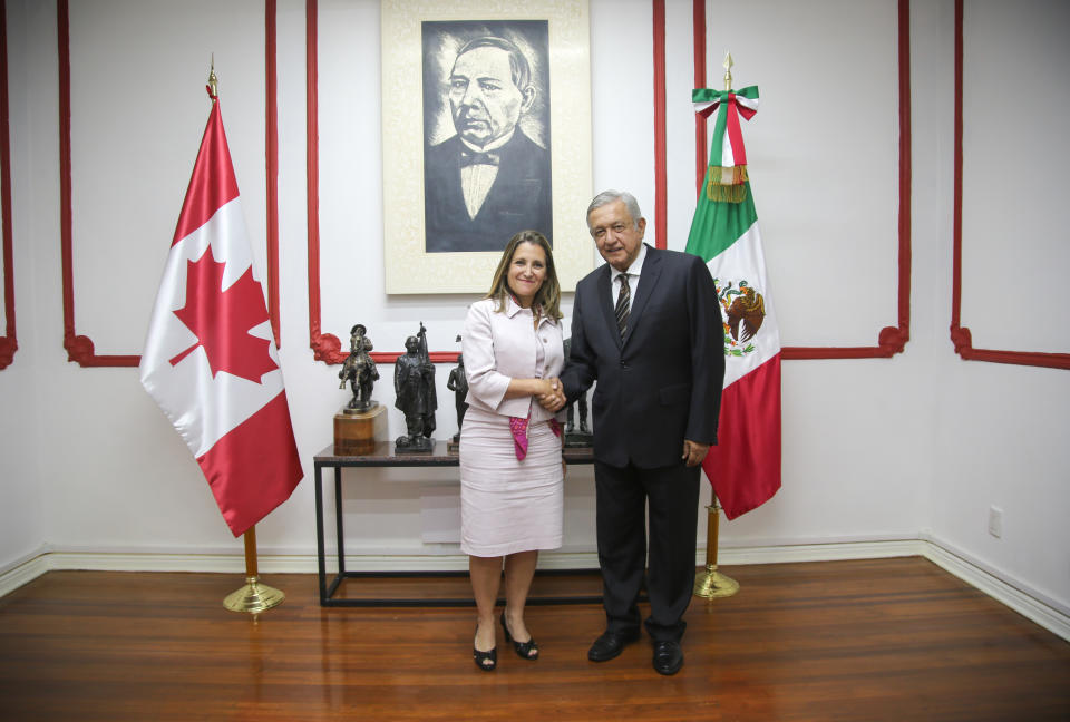 FOTOS: AMLO y Chrystia Freeland acaparan reflectores en México