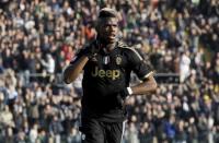 Football Soccer - Carpi v Juventus - Braglia stadium, Modena, Italy- 20/12/15 - Juventus' Paul Pogba celebrates after scoring a goal. REUTERS/Alessandro Garofalo