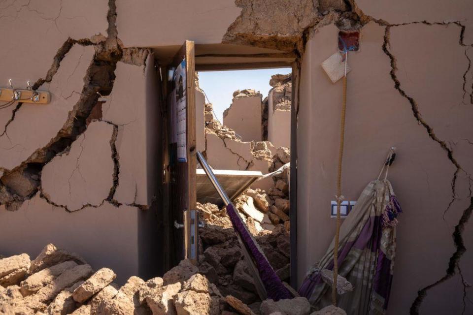 Casa afectada por el terremoto en Afganistán