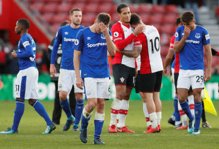 Soccer Football - Premier League - Southampton vs Everton - St Mary's Stadium, Southampton, Britain - November 26, 2017 Everton's Phil Jagielka looks dejected after the match REUTERS/David Klein