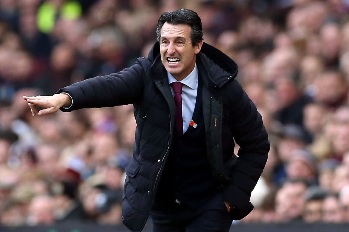 Unai Emery will be looking at options to bolster his squad in January (Barrington Coombs/PA) (PA Wire)