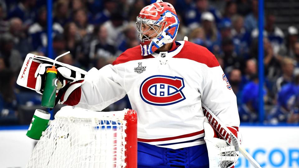 Carey Price seems happy to stay with the Montreal Canadiens despite trade rumours. (Getty)