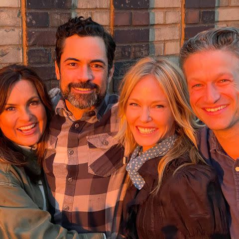 <p>Mariska Hargitay/Instagram</p> Mariska Hargitay, Danny Pino, Kelli Giddish and Peter Scanavino