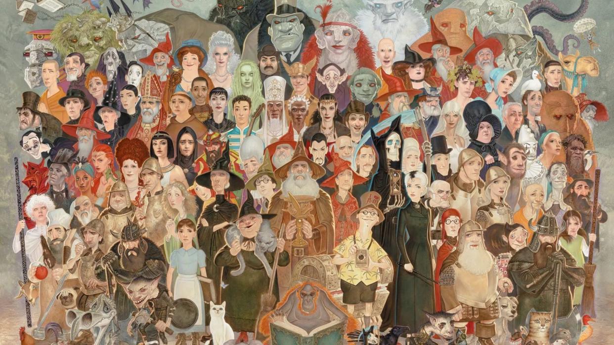  The massive cast of the Discworld novels. 