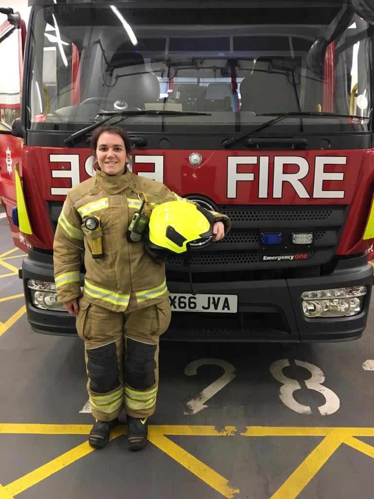 Amie Keenan, a firefighter, 31 from Greenwich., is among the key workers who will be attending