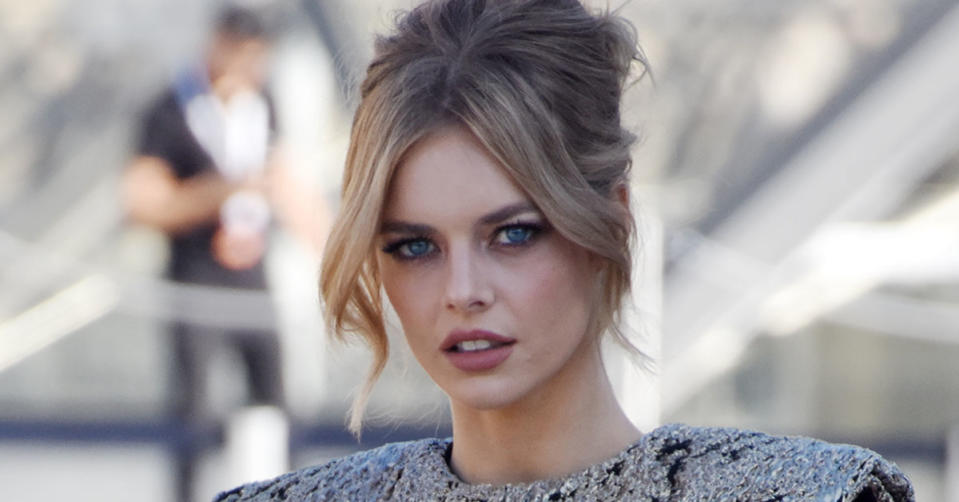 Home and Away star Samara Weaving on a runway