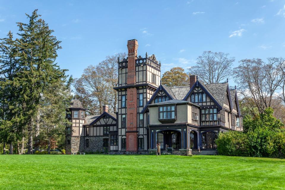 a large house with a large yard